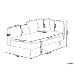 CHEVANNES - Chaise longue - Donkerrood - Bouclé