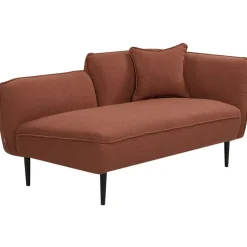 CHEVANNES - Chaise longue - Donkerrood - Bouclé