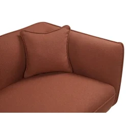 CHEVANNES - Chaise longue - Donkerrood - Bouclé