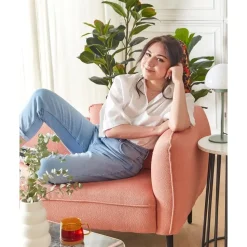 CHEVANNES - Chaise longue - Roze - - Polyester