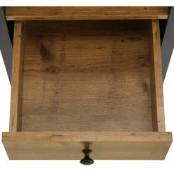 Chris - Kast 1 glazen deur, 1 spaanplaatdeur in eiken/zwart