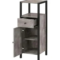 Chris - Kast met 1 lade en 2 zwarte spaanplaatdeuren