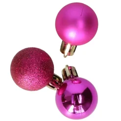 Christmas Decoration kerstballen - 20x st - 4 cm - fuchsia roze