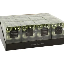 Christmas Decoration Kerstballen - 12st - kunststof - groen - 6 cm