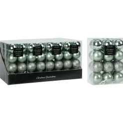 Christmas Decoration Kerstballen - 16x - groen - 5 cm - kunststof