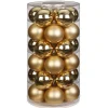 Christmas Goods Kerstballen set - 30x stuks - glas - goud - 6 cm