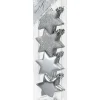 Christmas goods Kersthangers - 8x - sterren - zilver - 6 cm