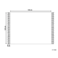 CHYAMA - Plaid - Zwart - 125 x 150 cm - Katoen
