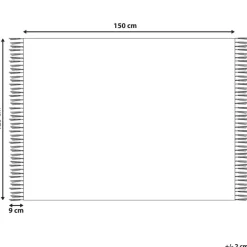 CHYAMA - Plaid - Zwart - 125 x 150 cm - Katoen