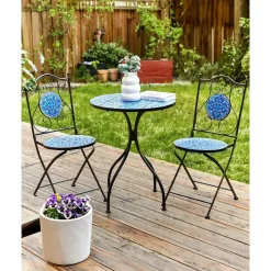 CIGLIANO - Tuinstoel set van 2 - Zwart - Metaal