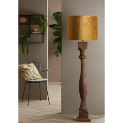 Cilinder Lampenkap Gemstone - Goud - Ø50x38cm