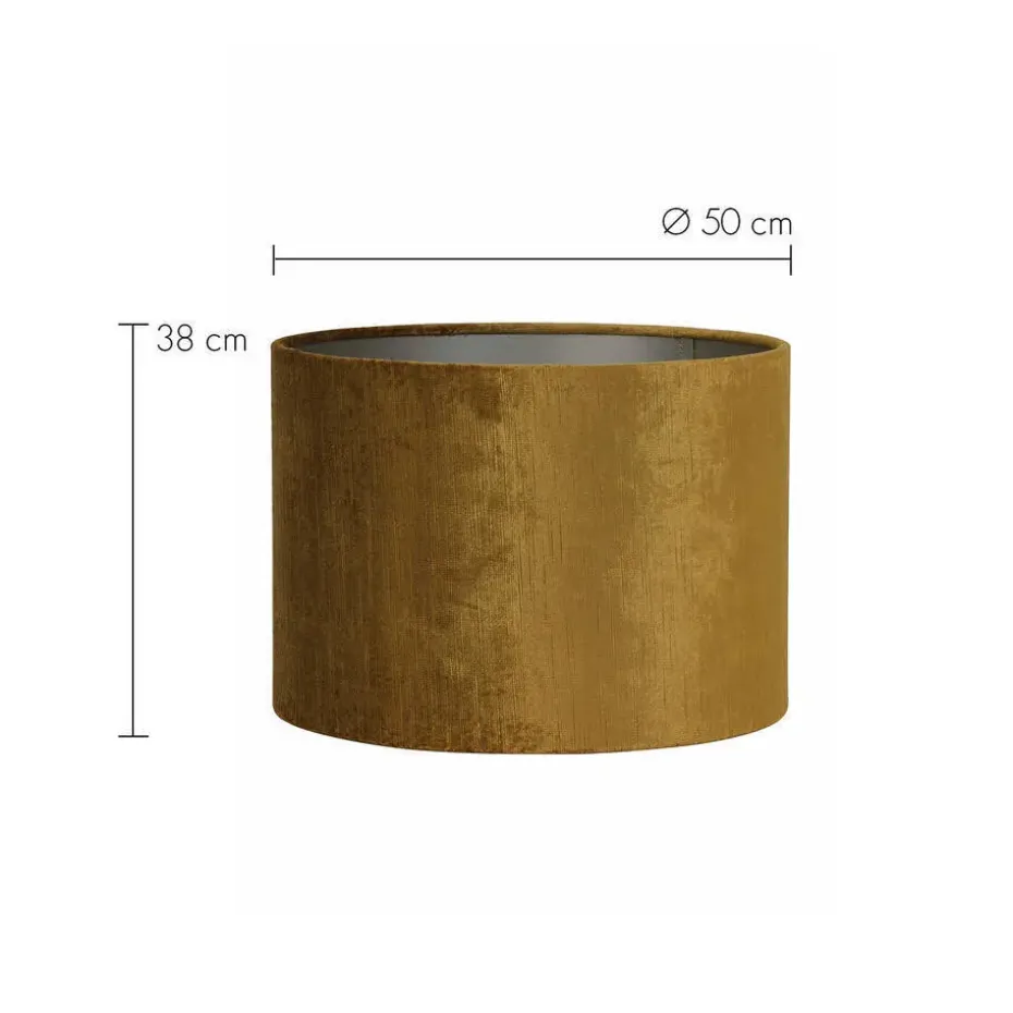 Cilinder Lampenkap Gemstone - Goud - Ø50x38cm
