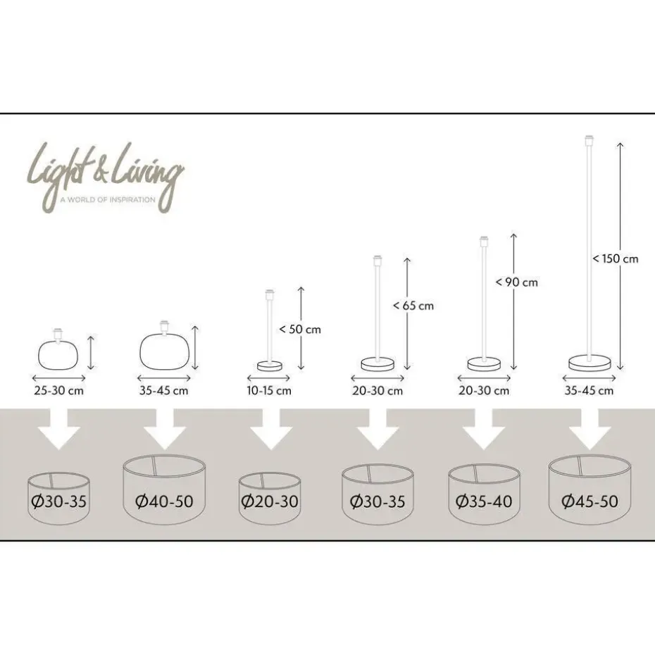 Cilinder Lampenkap Gemstone - Goud - Ø50x38cm