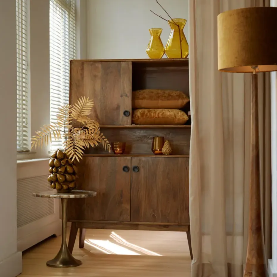 Cilinder Lampenkap Gemstone - Goud - Ø50x38cm