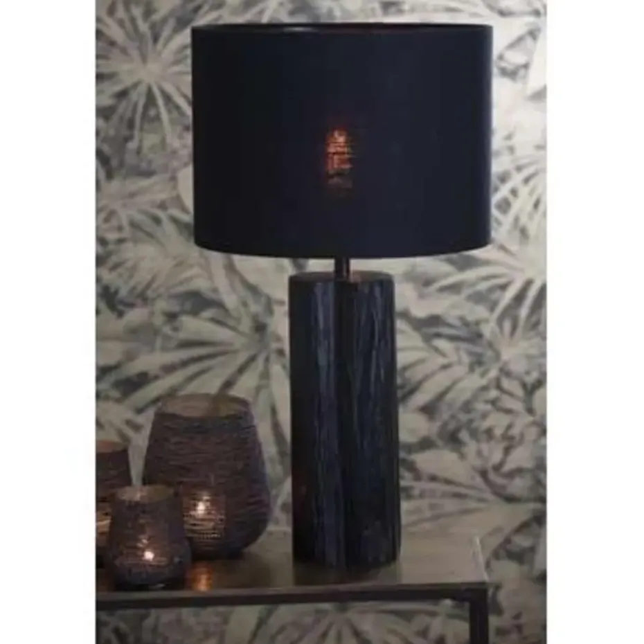 Cilinder Lampenkap Livigno - Zwart - Ø30 x 21 cm