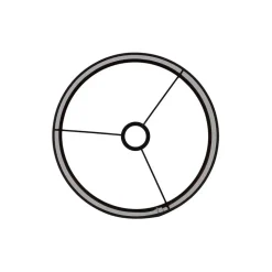 Cilinder Lampenkap Livigno - Zwart - Ø30 x 21 cm