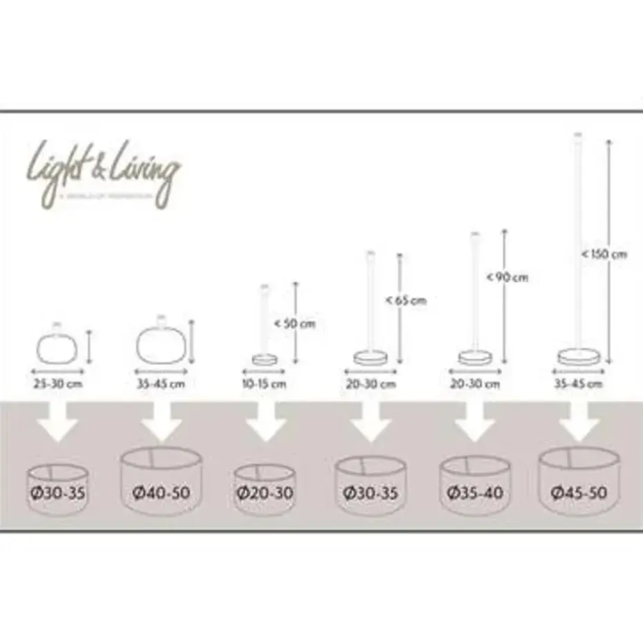 Cilinder Lampenkap Livigno - Zwart - Ø30 x 21 cm