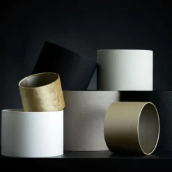 Cilinder Lampenkap Livigno - Eiwit - Ø35x30cm