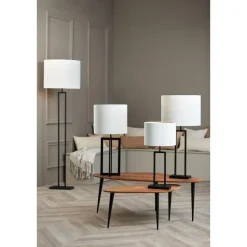 Cilinder Lampenkap Velours - Wit - Ø30x21cm