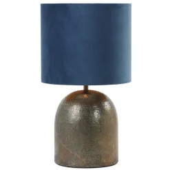 Cilinder Lampenkap Velours - Petrol Blue - Ø35x30cm