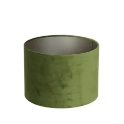 Cilinder Lampenkap Velours - Olive Green - Ø30x21cm