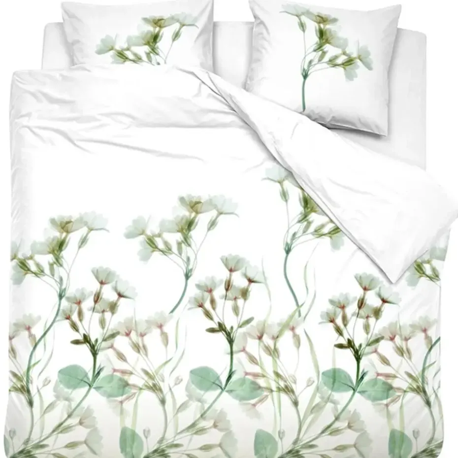 Cinderella Sereen Dekbedovertrek Satijn Wit-Lits-jumeaux (240 x 200/220 cm)