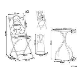 CIVITA - Balkonset - Zwart - Metaal