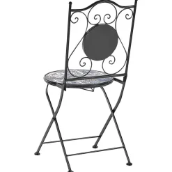 CIVITA - Tuinstoel set van 2 - Zwart - Metaal