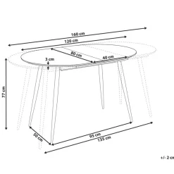CLAVET - Uitschuifbare eettafel - Lichtbruin - MDF