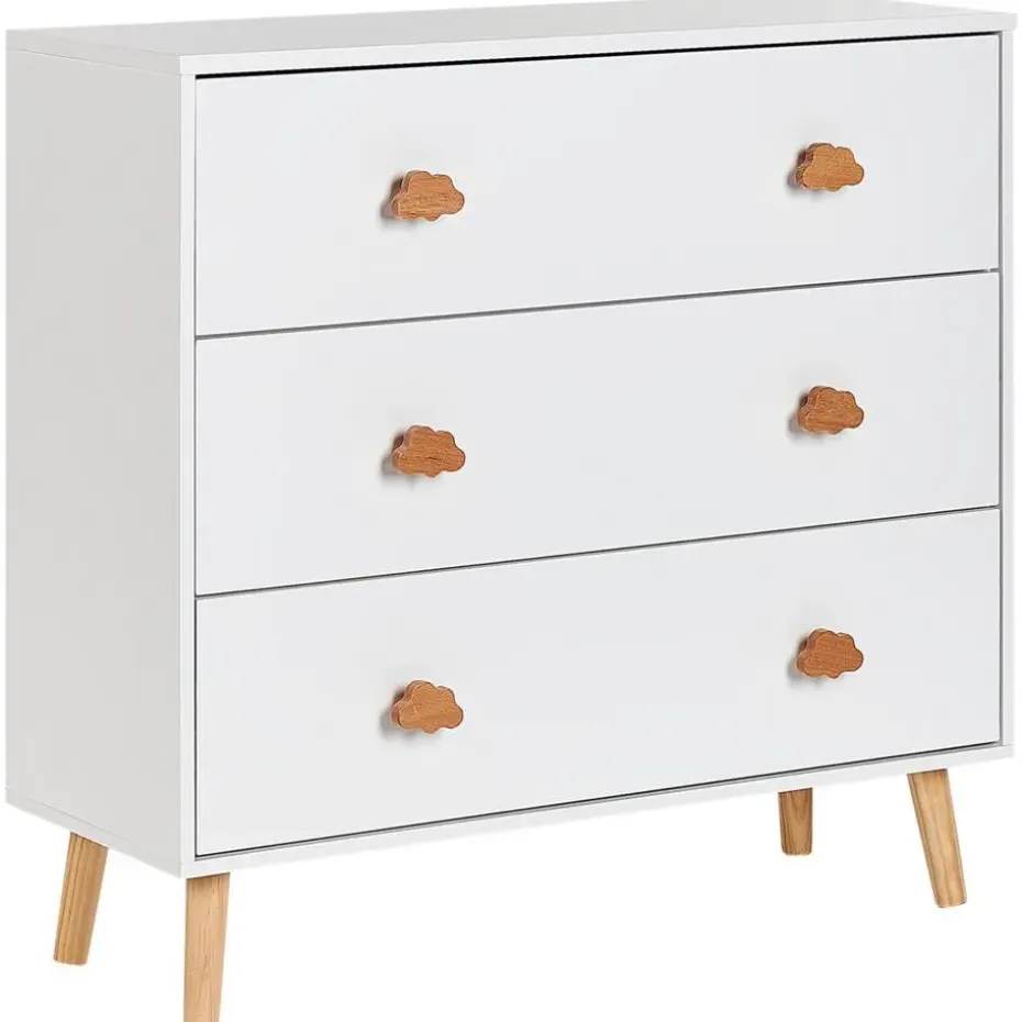 CLOUDY - Commode - Wit/Lichthout - MDF