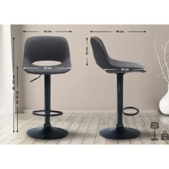 CLP Barkruk Camden Kunstleer - zwart