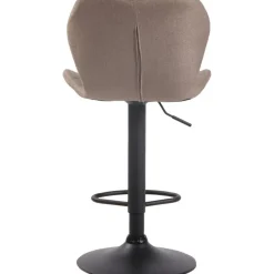 CLP Barkruk Cork zwart Frame - Stof - taupe