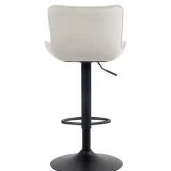 CLP Barkruk Emma zwart Frame - Fluweel - creme