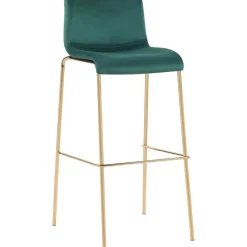 CLP Barkruk Hoover goud Frame - Fluweel - groen