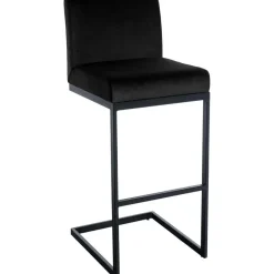 CLP Barkruk Hopewell zwart Frame - Fluweel - zwart