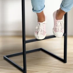 CLP Barkruk Hopewell zwart Frame - Fluweel - zwart