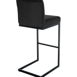 CLP Barkruk Hopewell zwart Frame - Fluweel - zwart