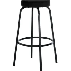 CLP Barkruk Kamari mat zwart Frame - Fluweel - zwart