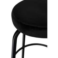 CLP Barkruk Kamari mat zwart Frame - Fluweel - zwart