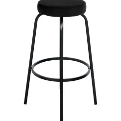 CLP Barkruk Kamari mat zwart Frame - Fluweel - zwart