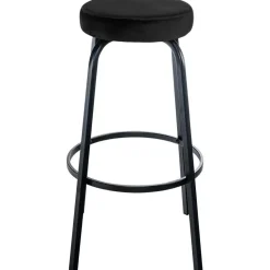 CLP Barkruk Kamari mat zwart Frame - Fluweel - zwart