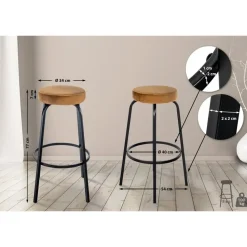 CLP Barkruk Kamari mat zwart Frame - Fluweel - koffie