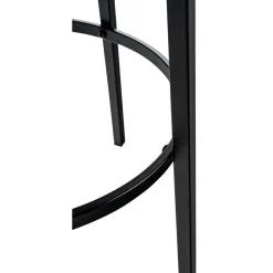 CLP Barkruk Kamari mat zwart Frame - Fluweel - koffie