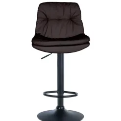 CLP Barkruk Laurel zwart Frame - Kunstleer - bruin