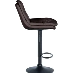 CLP Barkruk Laurel zwart Frame - Kunstleer - bruin