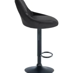 CLP Barkruk Lazio zwart Frame - Stof - zwart