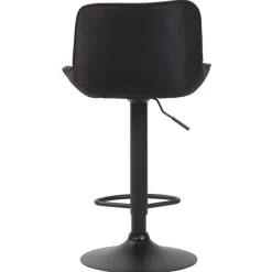 CLP Barkruk Lentini zwart Frame - Stof - zwart