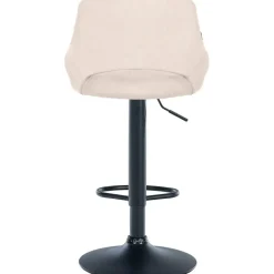 CLP Barkruk Milet zwart Frame - Stof - creme