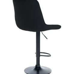 CLP Barkruk Toni zwart Frame - Stof - zwart