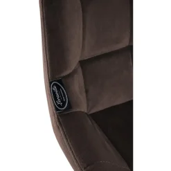 CLP Barkruk Weston zwart Frame - Fluweel - bruin